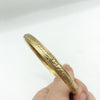 Vintage Gold Plate Etched Bangle Bracelet