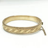 Vintage Gold Plate Etched Clamp Bracelet