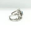 Vintage Sandcast Silver & Turquoise Cuff Bracelet