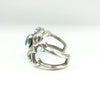 Vintage Sandcast Silver & Turquoise Cuff Bracelet