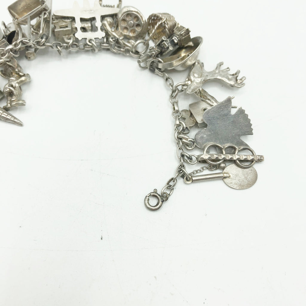 Vintage Sterling Silver Charm Bracelet