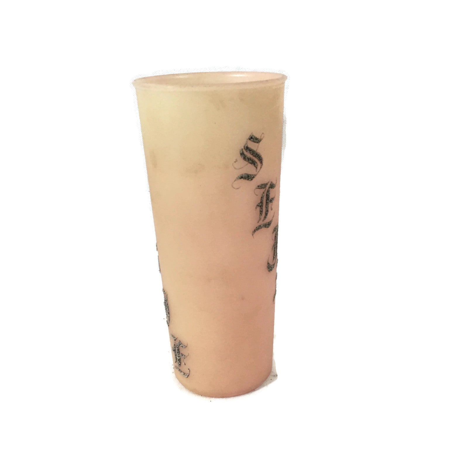 Margie Sejas Name Tupperware Tattoo/ Prison Art Cup