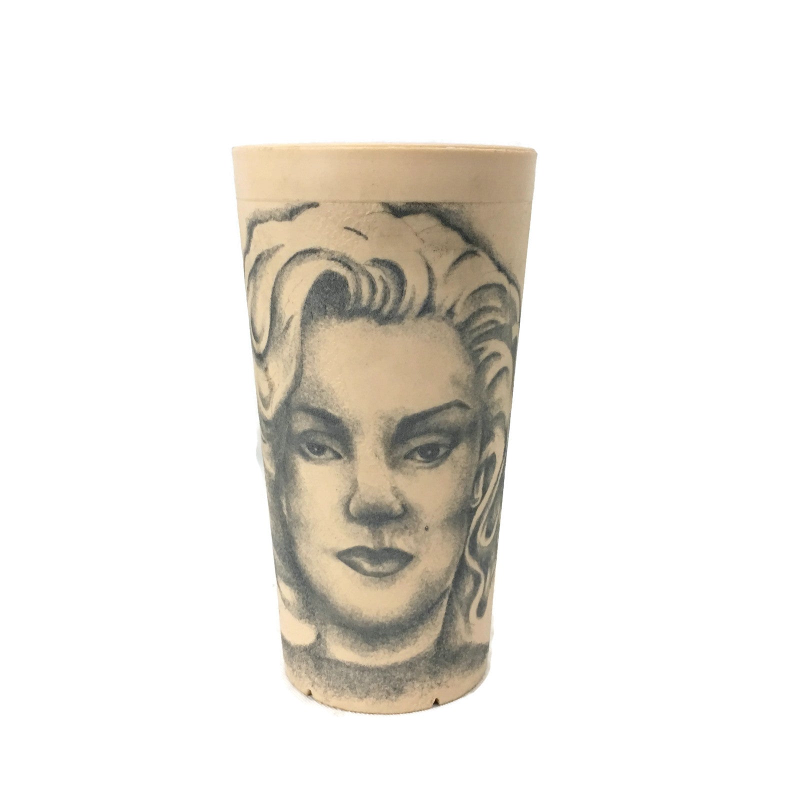 Vintage Prison Art Tattoo Art Cup Of Marylin Monroe Tumbler Glass