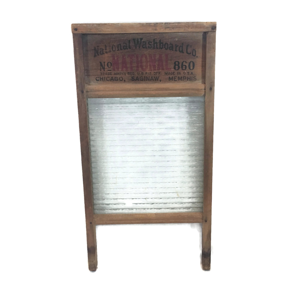 Vintage National Washboard Company Glass Wash Board
