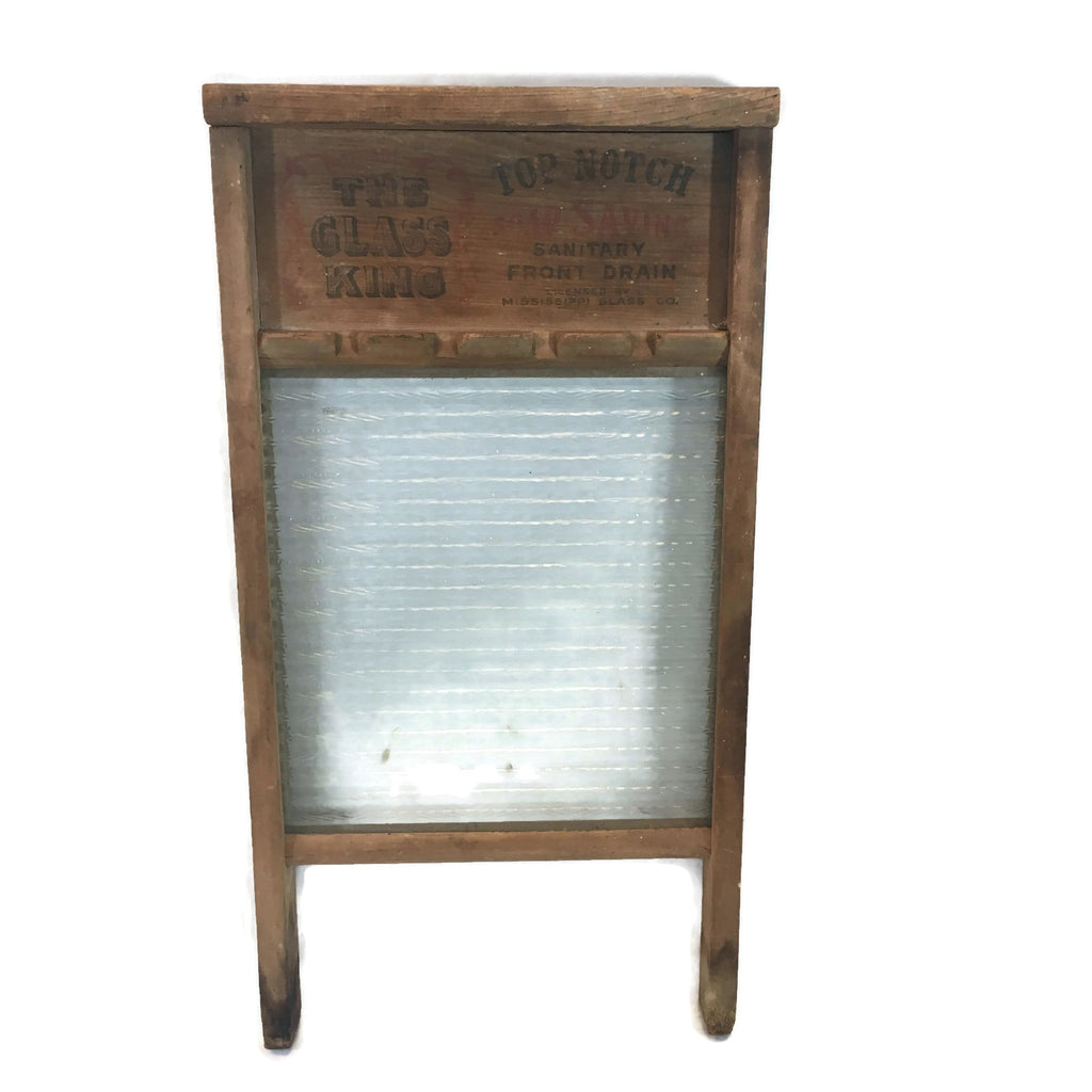 Vintage National Washboard Company Glass Wash Board