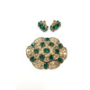 Vintage 1920’s 1930’s Czech Rhinestone Brooch & Earring Set