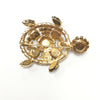 Vintage Juliana Rhinestone Turtle Brooch