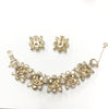Vintage White & AB Rhinestone Juliana Bracelet & Earring Set