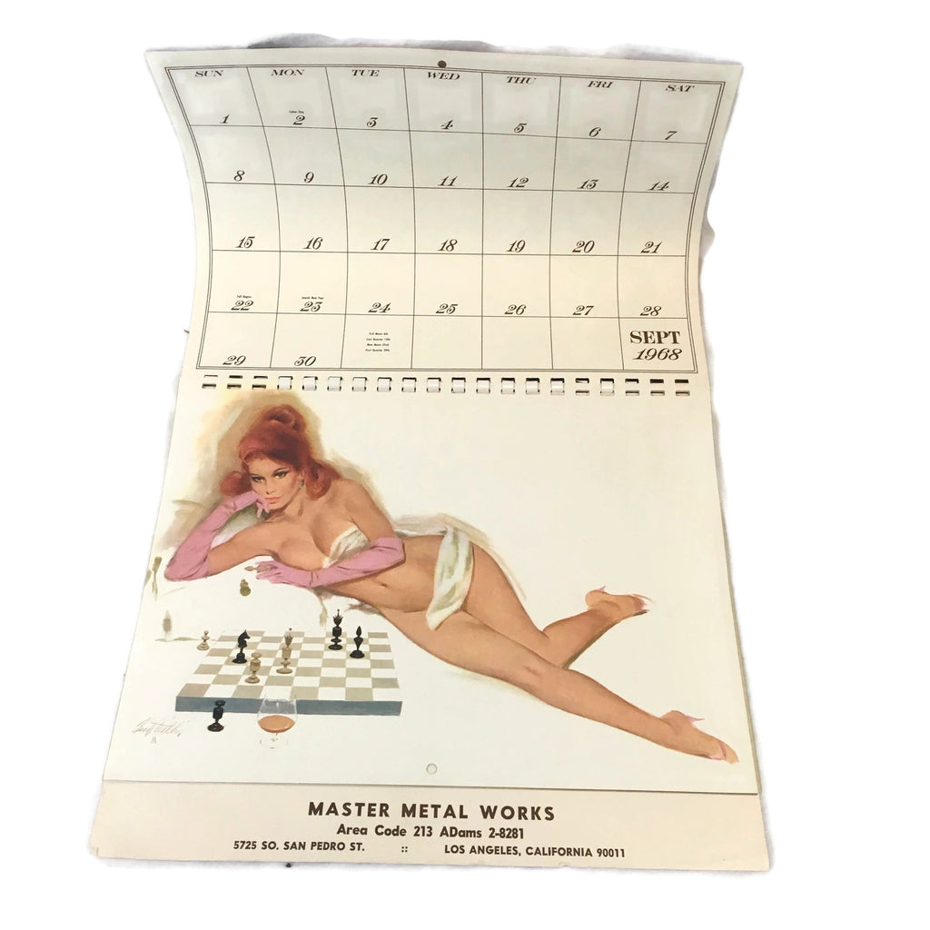 Vintage New Old Stock 1968 Girlie Calendar Great vintage new old stock condition.
