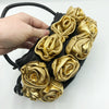 Vintage Jennifer Tattenelli Golden Roses Evening Bag w/ cover bag