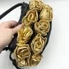 Vintage Jennifer Tattenelli Golden Roses Evening Bag w/ cover bag