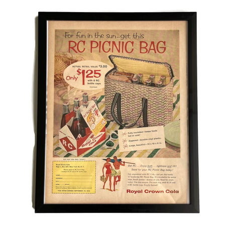 Framed Original Royal Crown Cola Advertisement