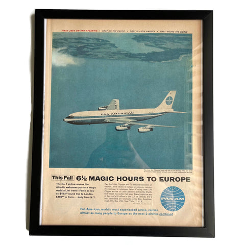 Framed Original Pan American Advertisement