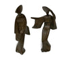 Vintage Mid Century Modern 3 Metal Japanese Geishas
