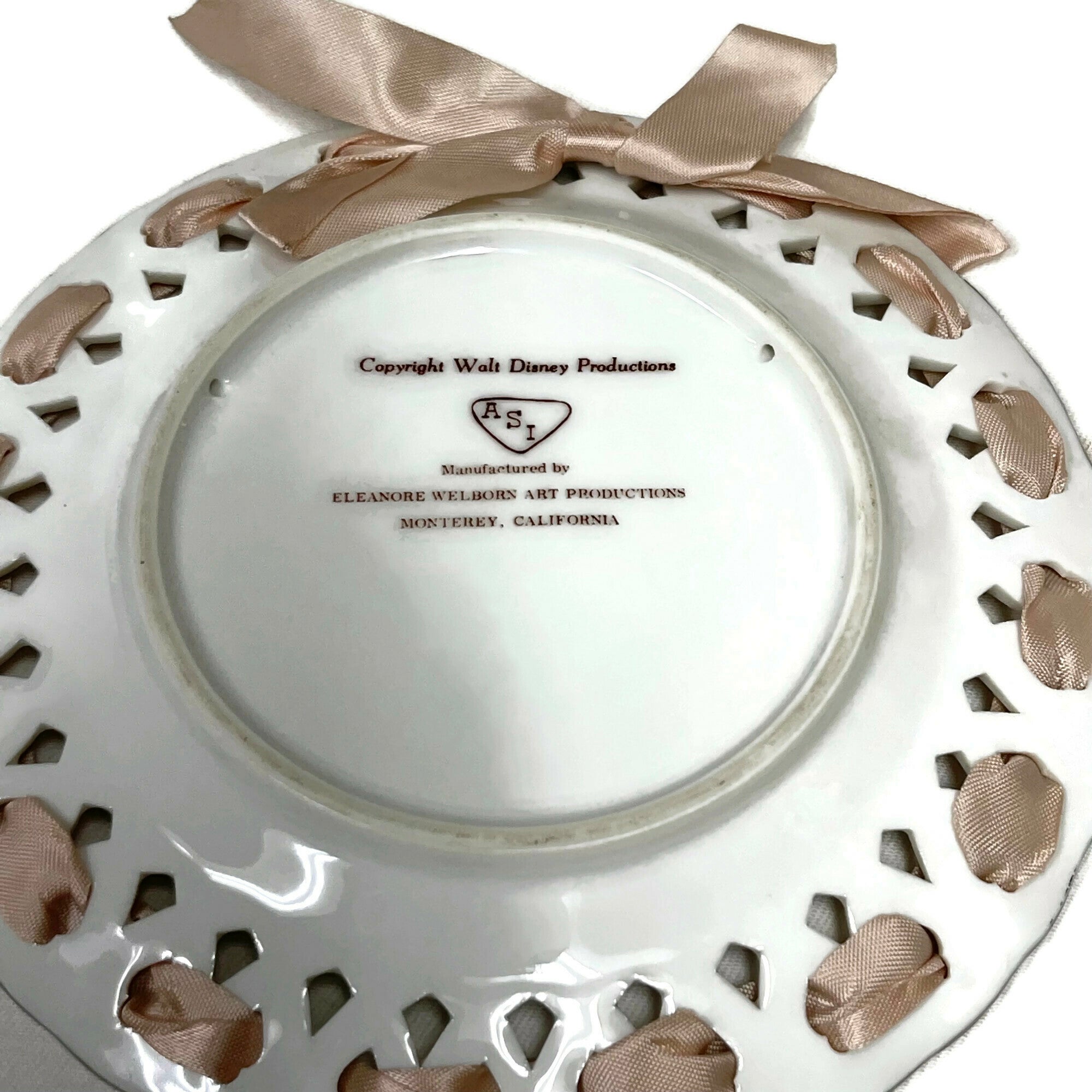 Vintage Rare 1957 Elenore Welborn Disneyland Fantasyland 6” Souvenir Plate