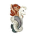 Vintage Lefton Mermaids on Seahorses Ceramic Wall Plaques W/ Original Tags