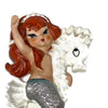Vintage Lefton Mermaids on Seahorses Ceramic Wall Plaques W/ Original Tags