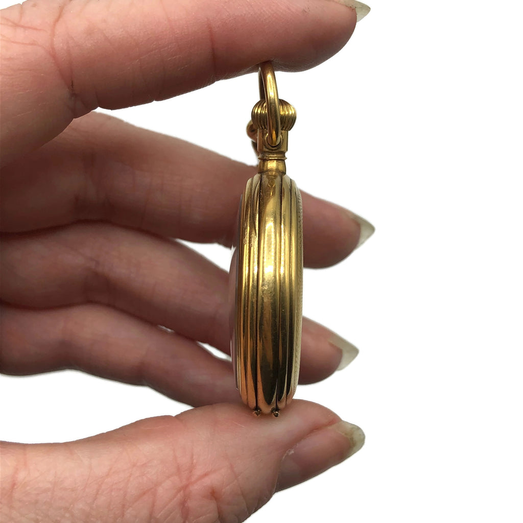 Vintage Tiffany & Co. 18K Small Pocket Watch W/ 14K Necklace Chain