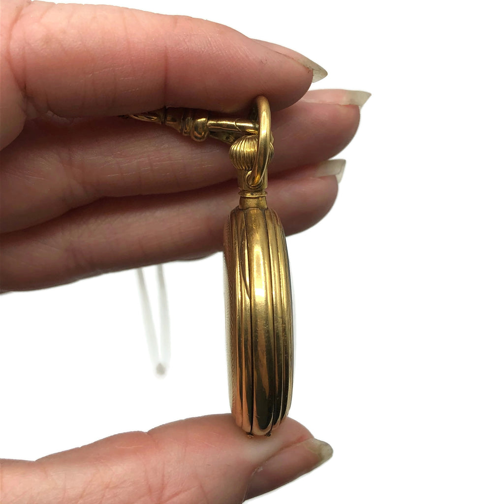 Vintage Tiffany & Co. 18K Small Pocket Watch W/ 14K Necklace Chain