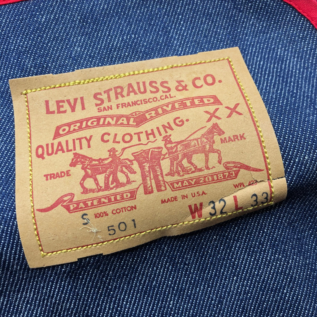 Vintage 1970’s Levi’s Denim Placemats Big “E”