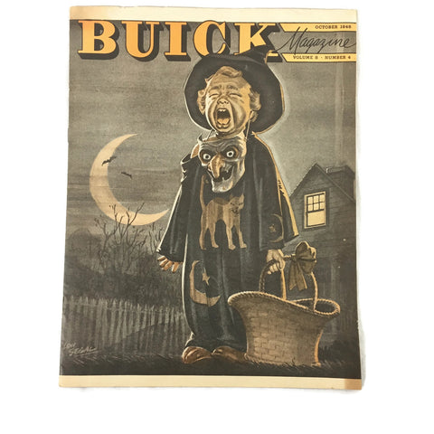 Vintage 1946 October Halloween Buick Magazine