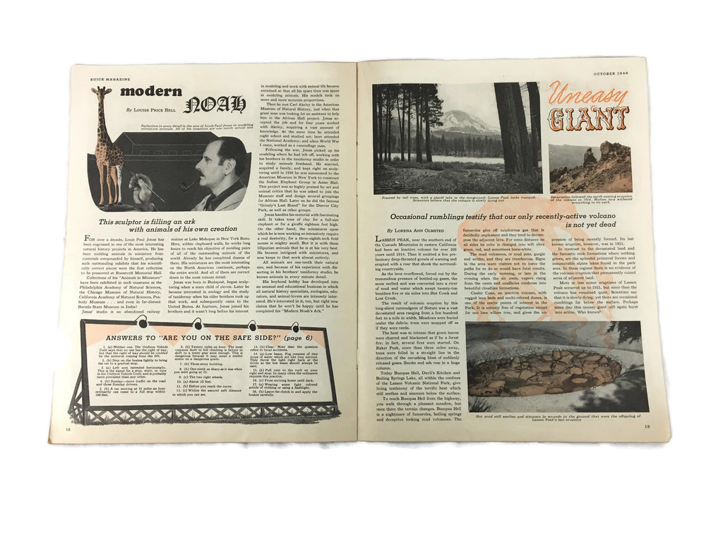 Vintage 1946 October Halloween Buick Magazine