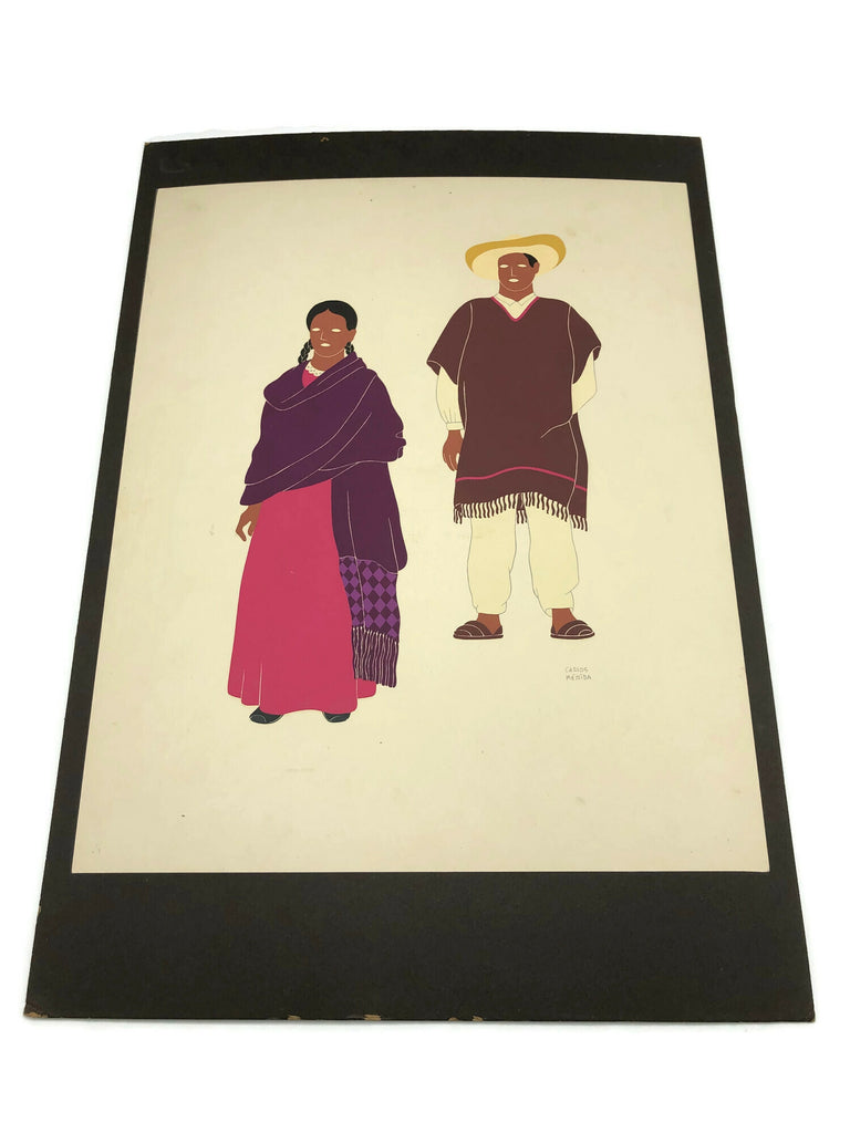 Vintage 1941 Set of 25 Color Plates By Carlos Merida