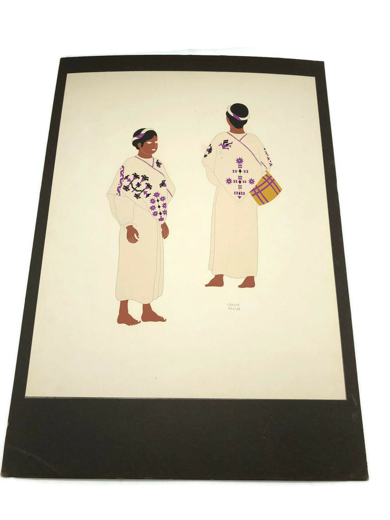 Vintage 1941 Set of 25 Color Plates By Carlos Merida