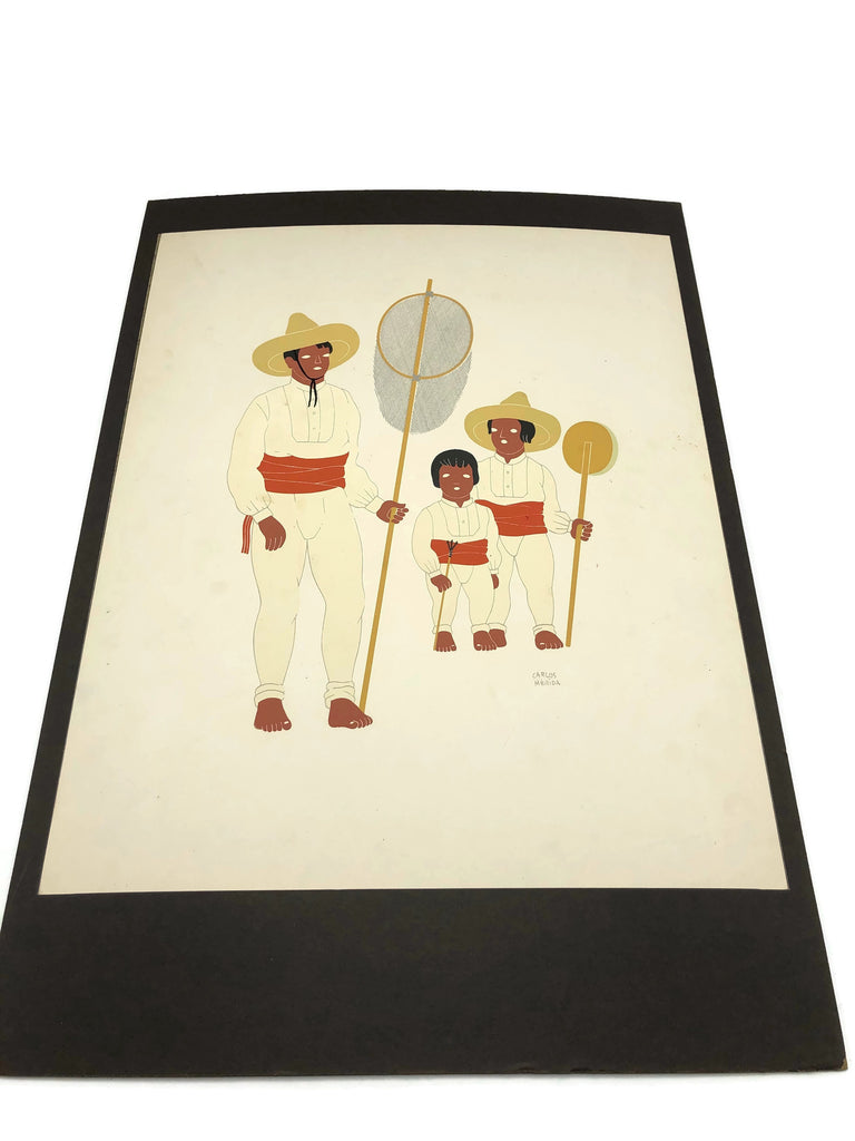 Vintage 1941 Set of 25 Color Plates By Carlos Merida