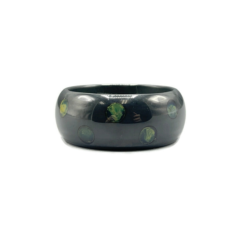 Vintage Green Polka Dot Bakelite Bangle