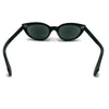 Vintage Riviera Cat Eye Black & Grey Tone Sunglasses