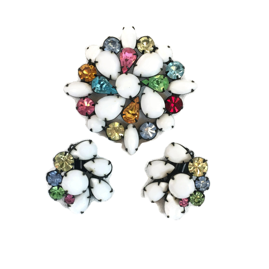 Vintage Weiss Brooch & Earring Set