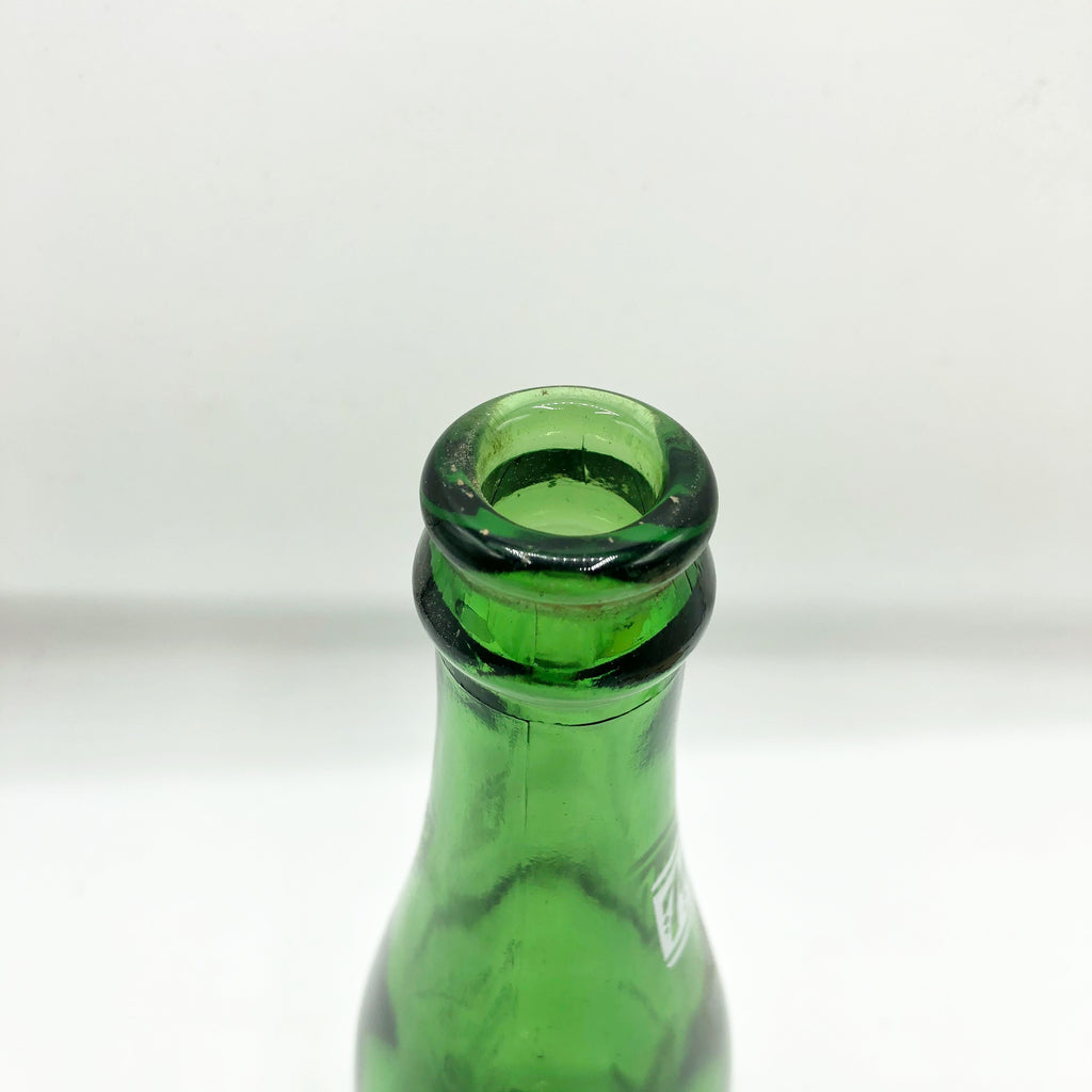 Vintage Original 7up Bottle & Cardboard Advertisement