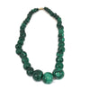 Vintage Malachite Graduated Beaded Necklace