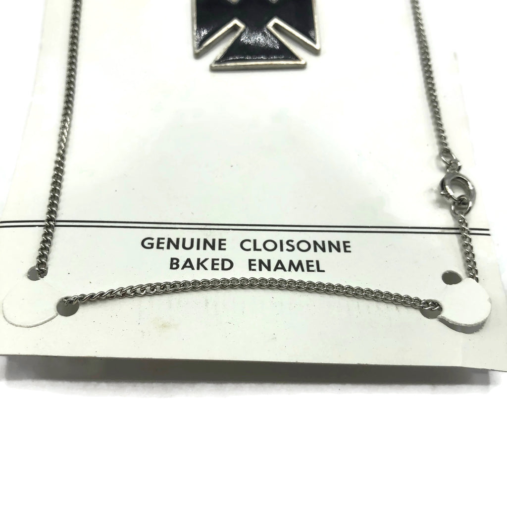 Vintage New Old Stock Lucky Surfer Cross Necklace