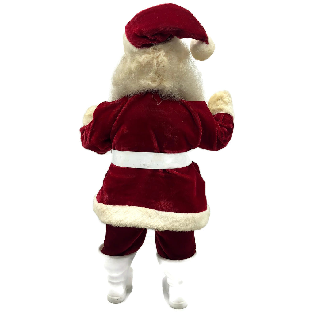 Vintage Velvet Suit Santa Claus Figurine