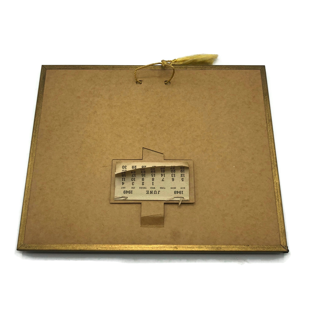 Vintage Pioneer Club Las Vegas Silhouette Picture W/ Thermometer & Calendar