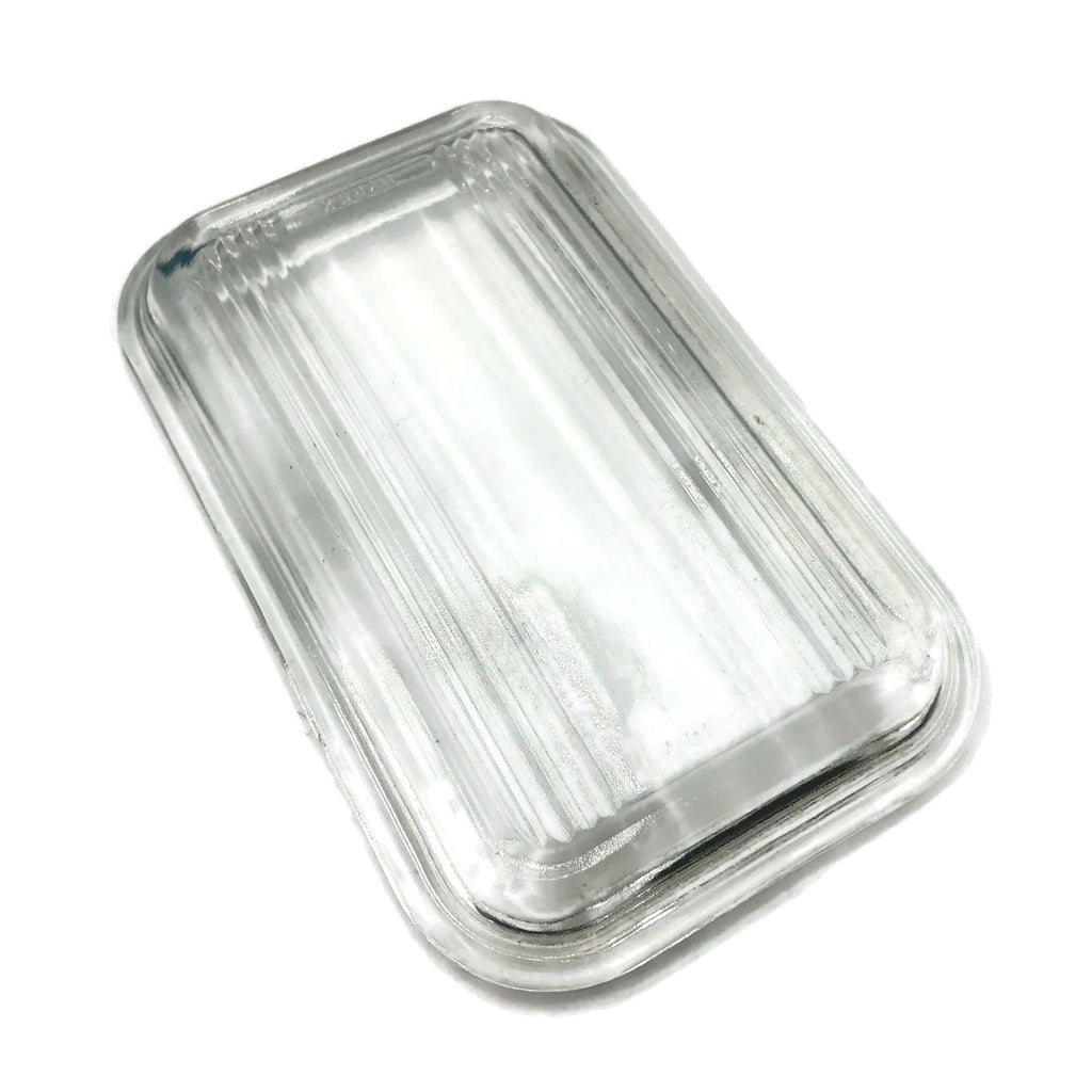 Vintage Pyrex Blue Refrigerator Container with Clear Glass Lid