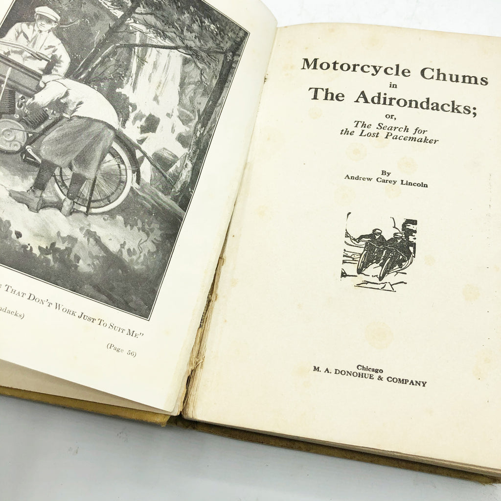 Antique 1913 Motorcycle Chums Book