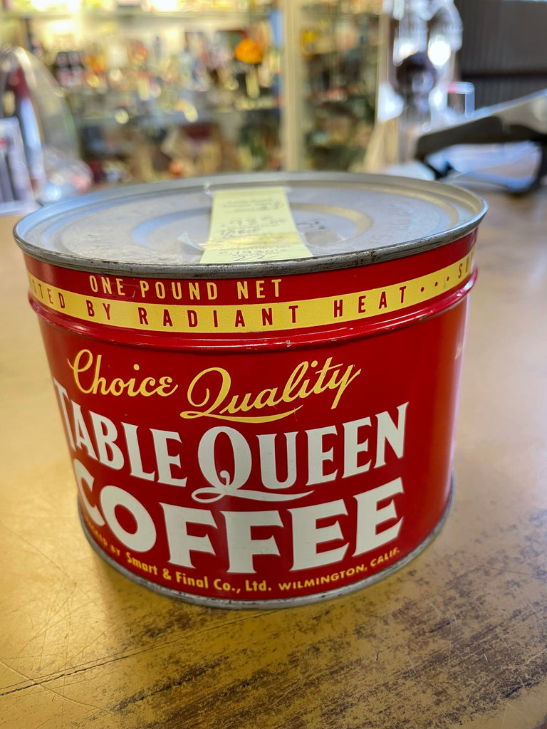 Vintage N.O.S. 1930's Table Queen Coffee Can W/ Key Full