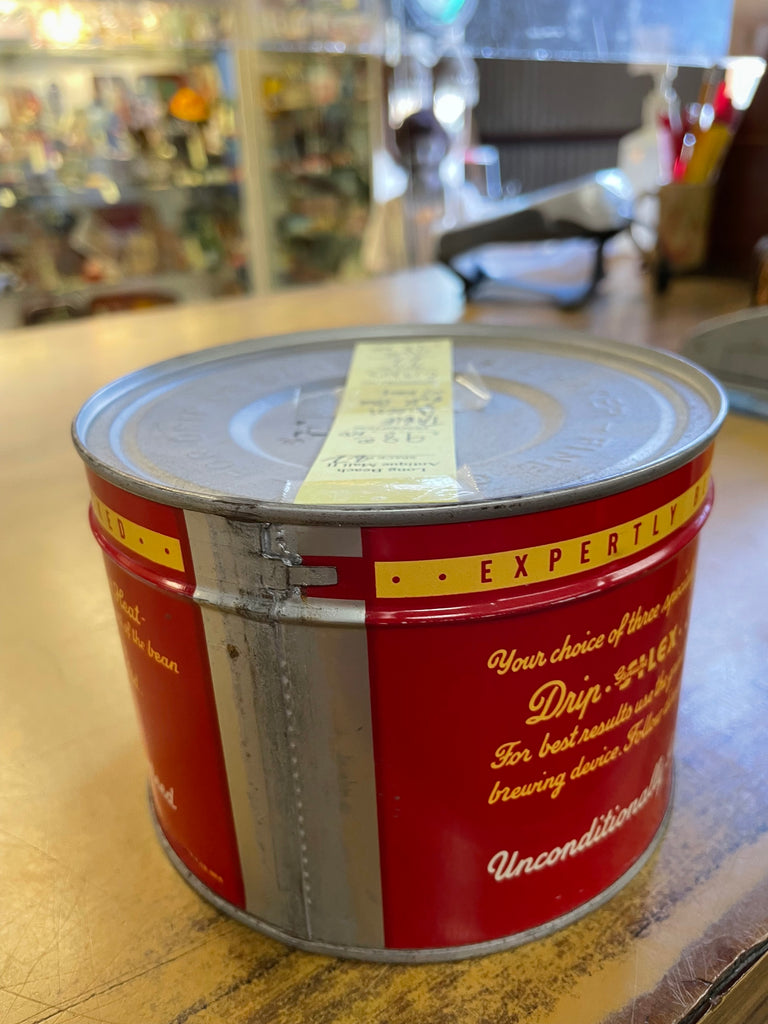 Vintage N.O.S. 1930's Table Queen Coffee Can W/ Key Full