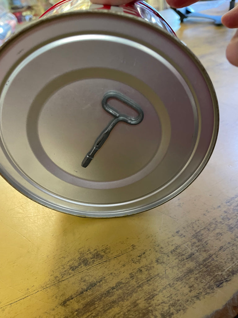 Vintage N.O.S. 1930's Table Queen Coffee Can W/ Key Full