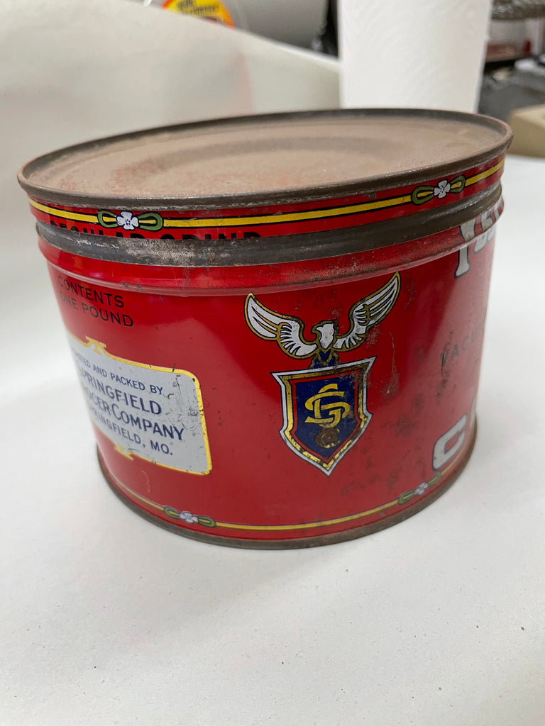 Vintage Yellow Bonnet Coffee Can