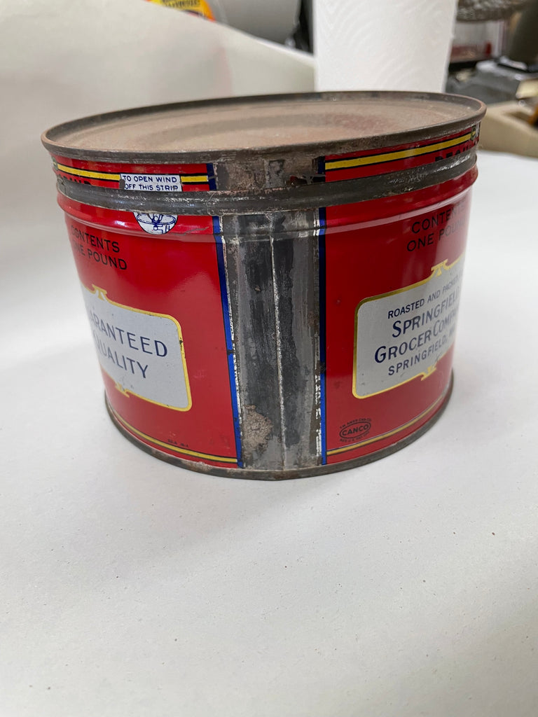 Vintage Yellow Bonnet Coffee Can