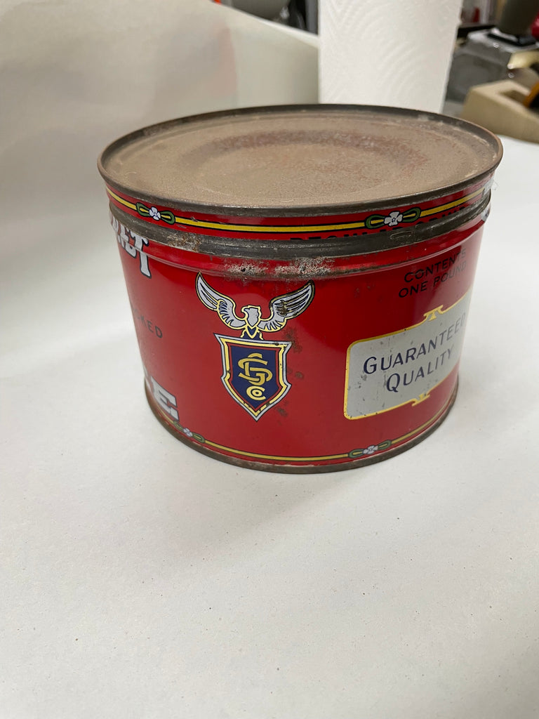 Vintage Yellow Bonnet Coffee Can