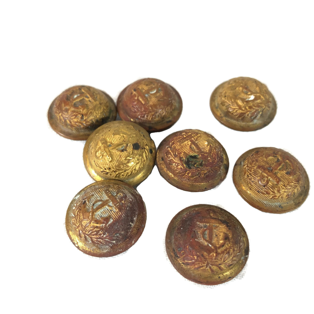 Lot of 8 Antique Civil War Era Naval Buttons