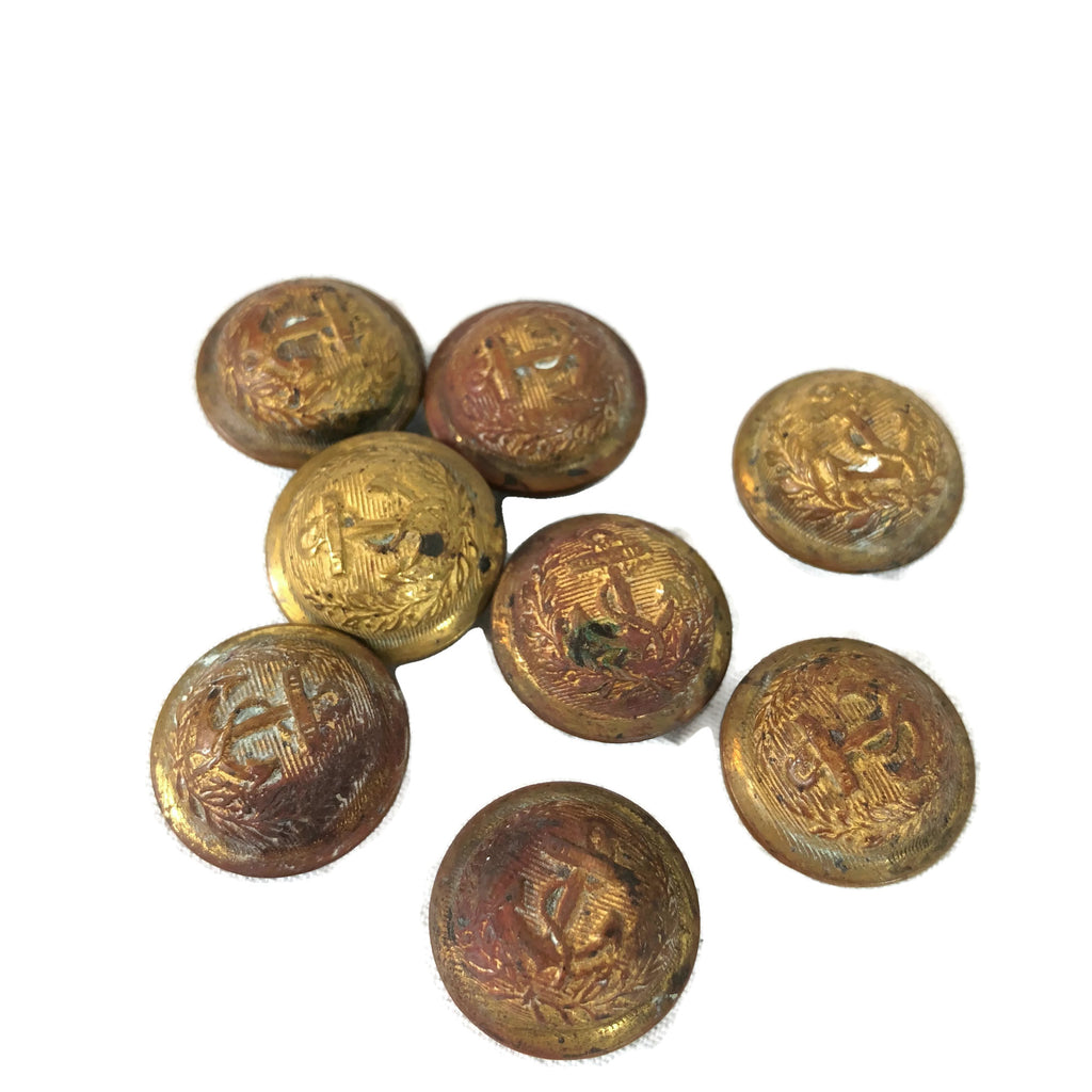 Lot of 8 Antique Civil War Era Naval Buttons