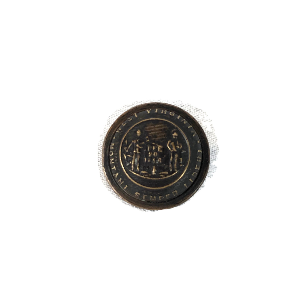 Antique 1896 West Virginia Post Civil War Button