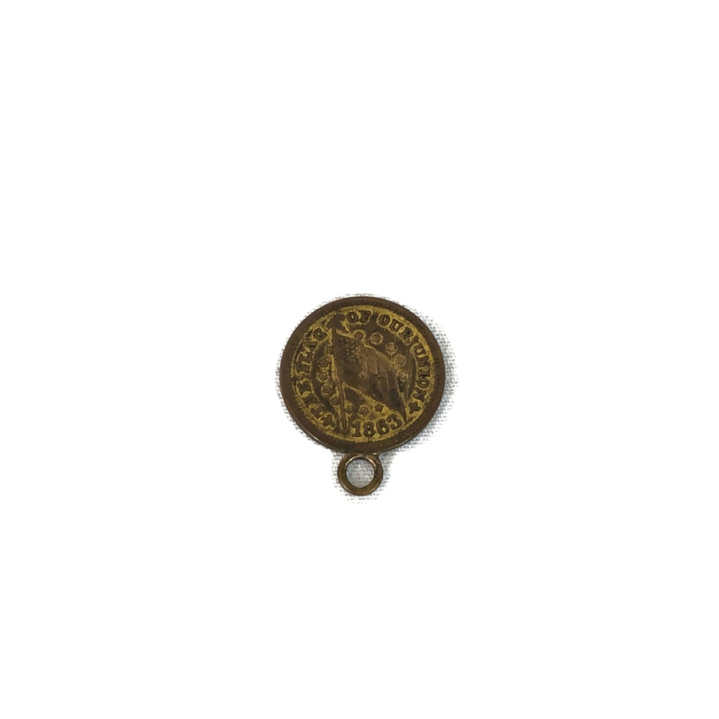 1863 Antique Civil War Token/ Charm