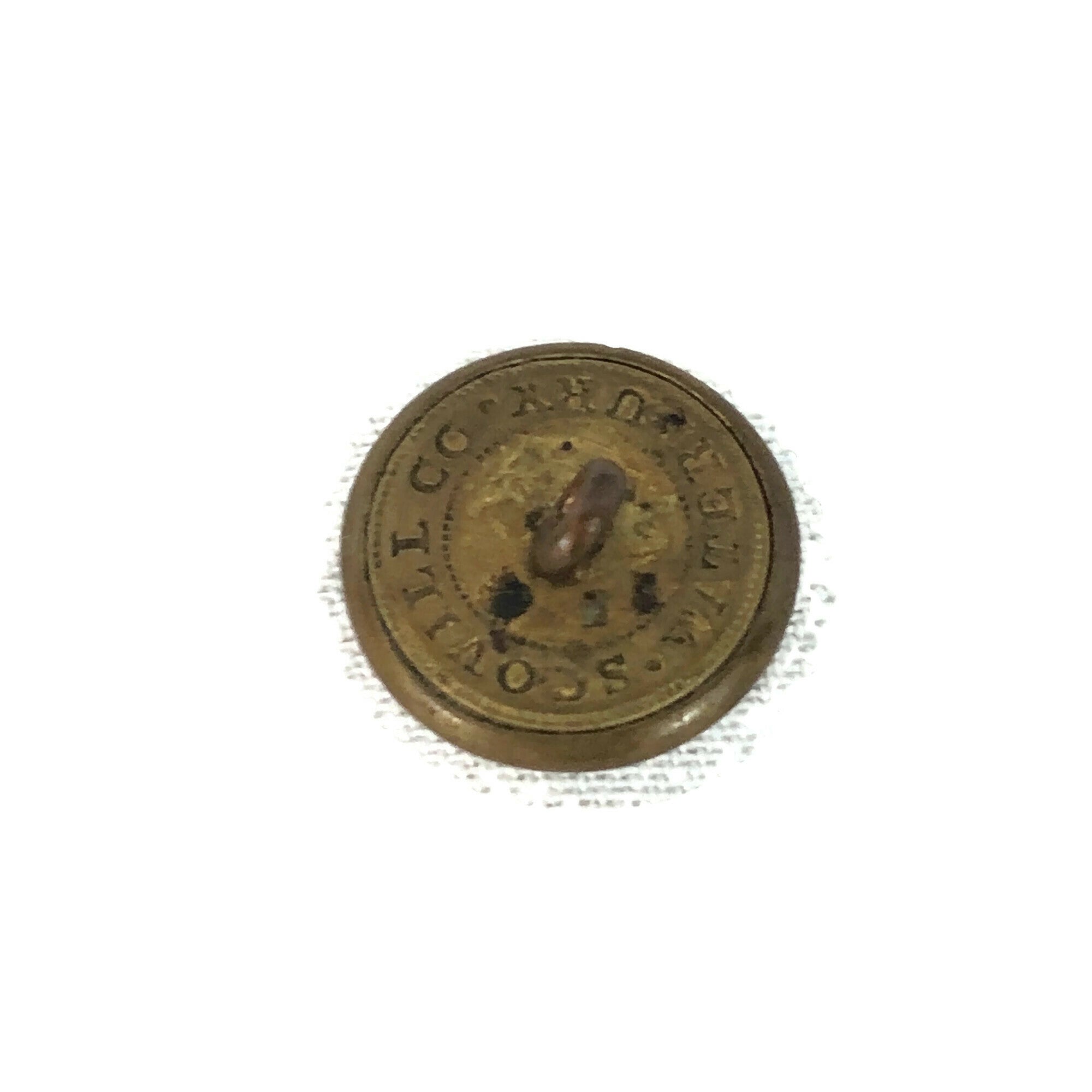 Antique Civil War Eagle Infantry Officers Vest Button